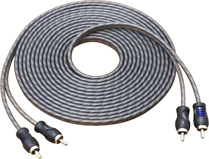 RECOIL RCI220 100% Oxygen Free Copper 20ft 2-Channel RCA Audio Cable, Twisted Pair with Noise Reduction