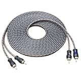 RECOIL RCI220 100% Oxygen Free Copper 20ft 2-Channel RCA Audio Cable, Twisted Pair with Noise Reduction