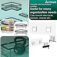 Vista 2 de Adhesivo de repuesto para organizador de ducha, tira adhesiva de ducha, gancho organizador de estantes de almacenamiento de baño, ganchos adhesivos