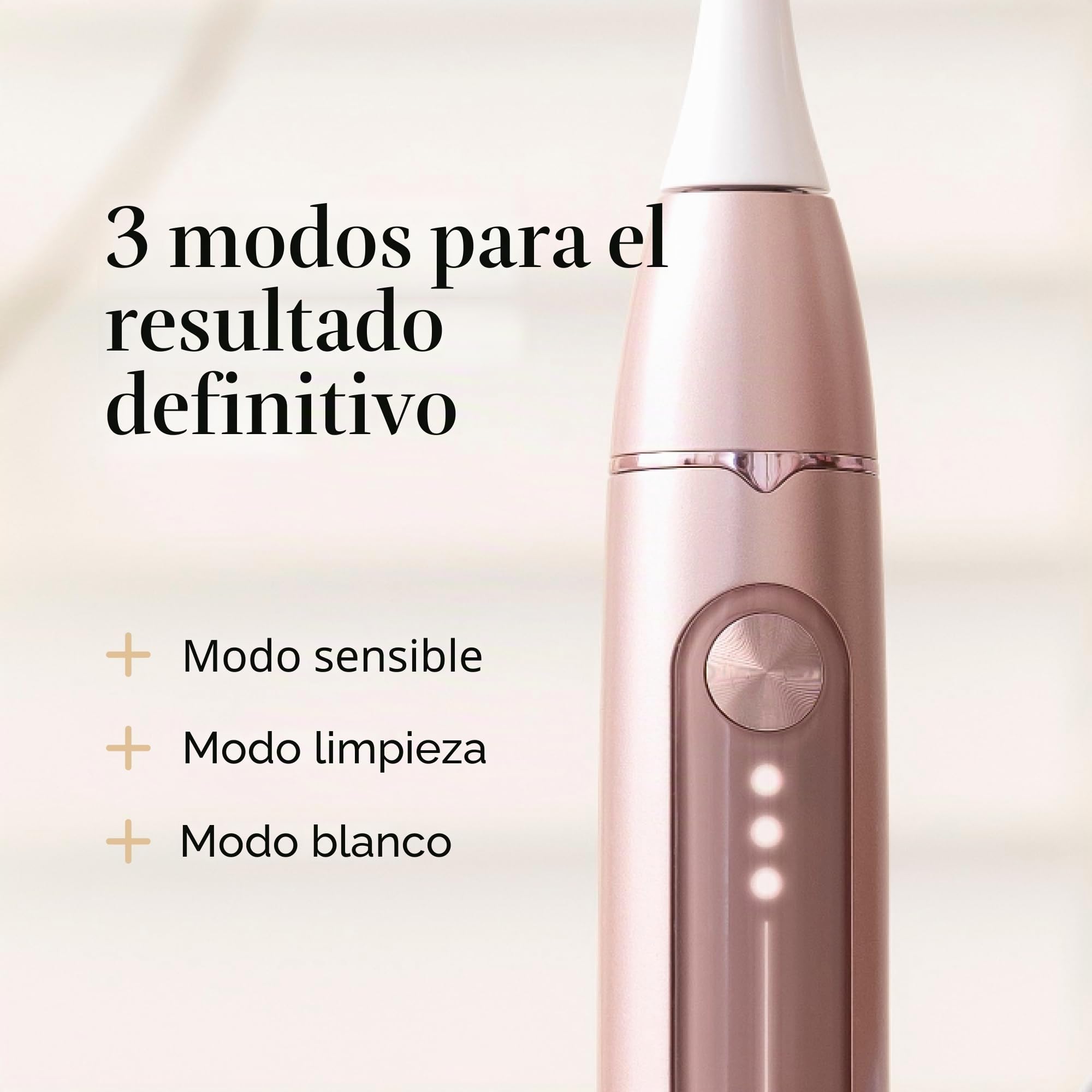 Silk'n - Cepillo de dientes sónico SonicYou con batería de 300 días, Oro rosa