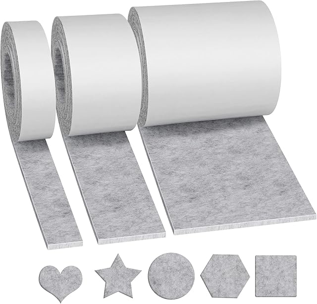 Furniture Pad,Heavy Duty Felt Strip Roll for Chair Table - DIY Self Adhesive Furniture Pad, Floor Protector, Felt Chair Pads