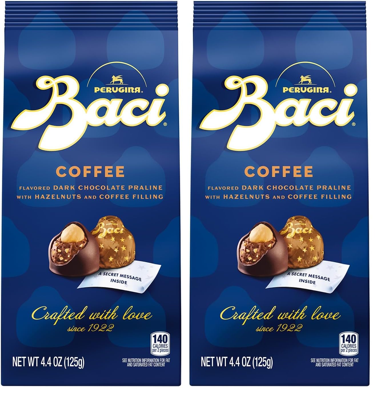 Baci Perugina Rich Coffee Chocolate Delight Bag - 4.4oz (125g) (Pack of 2)