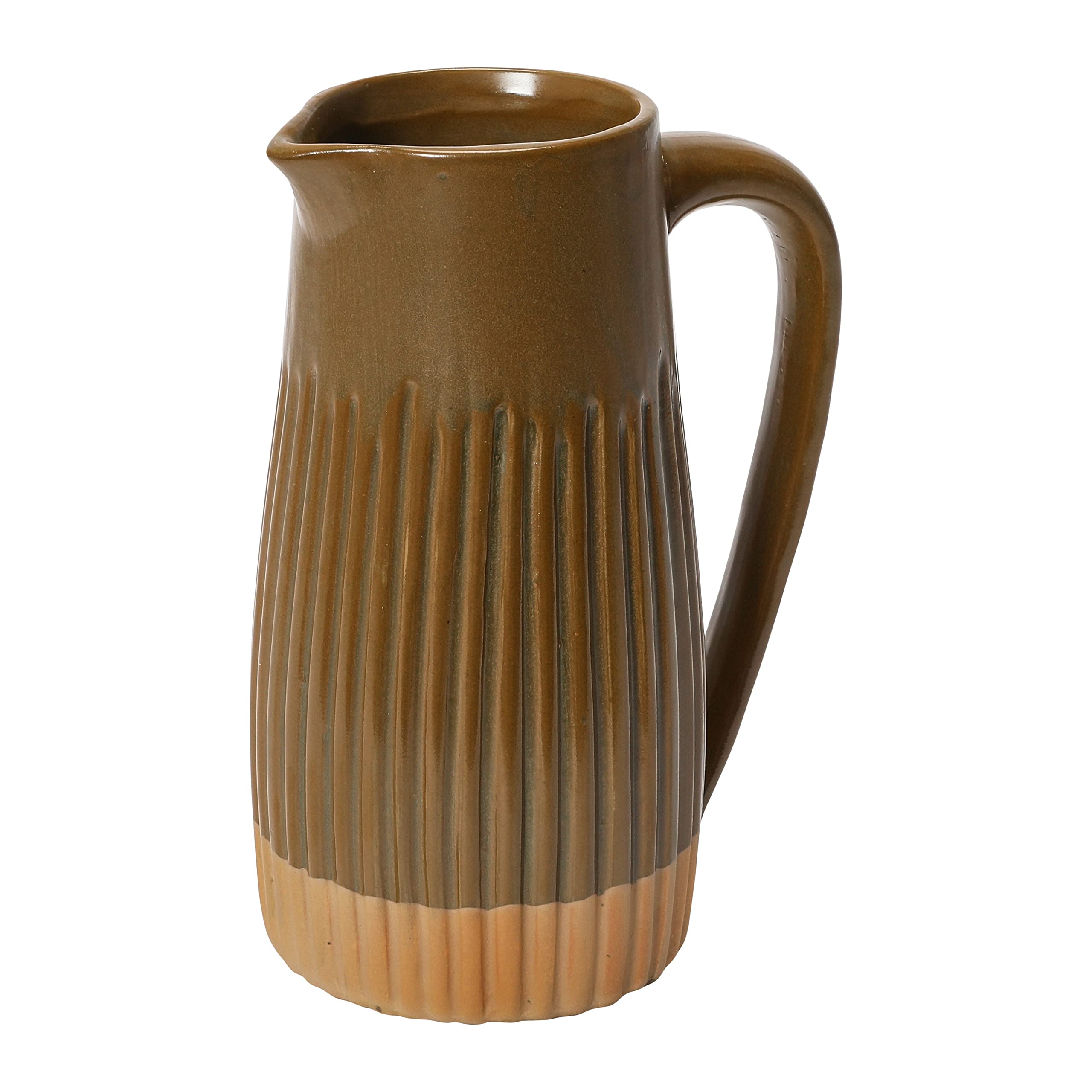 Bloomingville Embossed Stoneware Hobnail Pitcher main image 1
