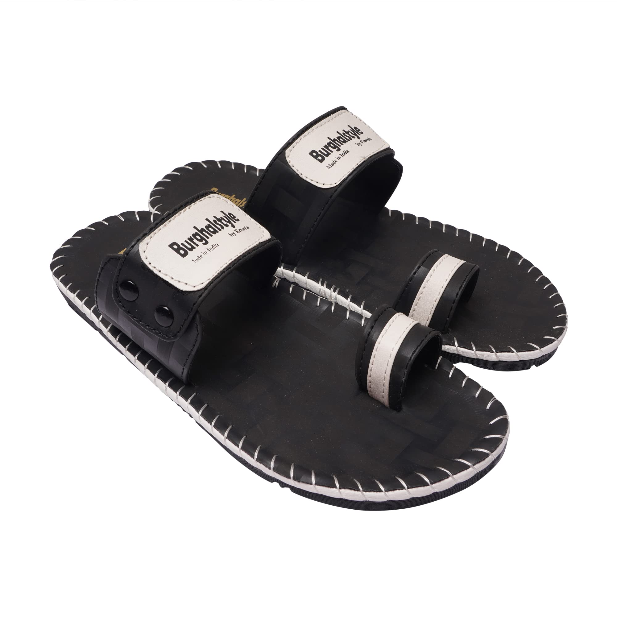 Emosis Mens Faux Leather Slipper - Flat Chappal cum Thong Sandal - For Daily Use Outdoor Indoor Formal Office Home Ethnic Casual Wear E0551 (B0C18QXKMJ) Amazon Price History, Amazon Price Tracker