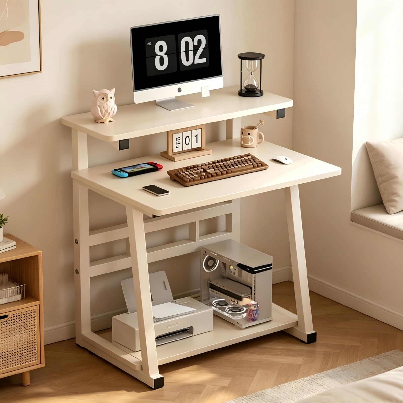 BEMMY Mesas e Escrivaninhas 80CM（80 * 50 * 85.4CM）Mesa para Computador | mesa escritorio