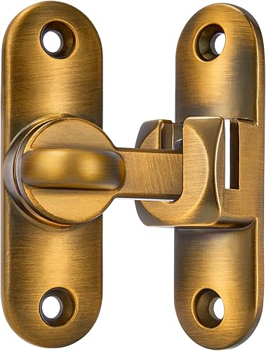 Miniatura 7 de Paquete de 2 pestillos para puerta de granero, cerradura de puerta de 90180 grados, herrajes para puerta abatible, cierre de puerta de ángulo recto