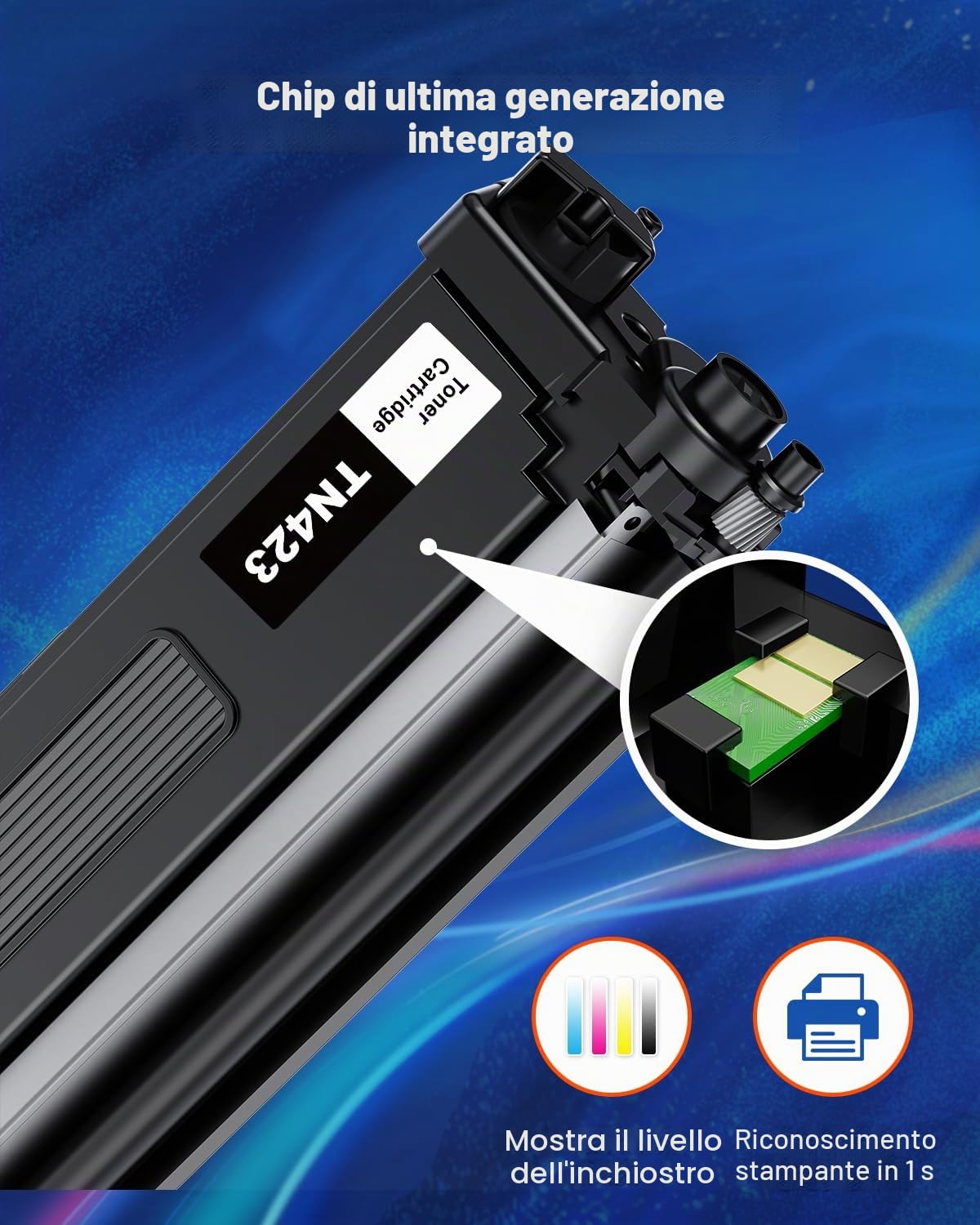 TN423 toner compatibile per Brother TN423 TN423BK TN-421 TN421 toner per Brother MFC-L8690CDW MFC-L8900CDW DCP-L8410CDW HL-L8260CDW HL-L8360CDW (Nero Ciano Giallo Magenta,4-Pack)