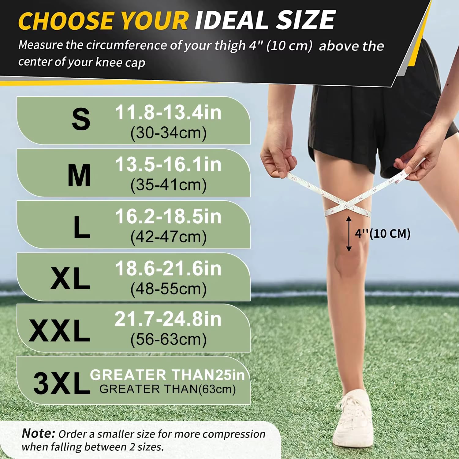 VIVITO Knee Compression Sleeve | Adjustable & Breathable Knee Brace for Pain Relief, Meniscus Tear, Arthritis, Sports Support | Non-Slip, 3D Knitted, Elastic Wrap Random Colors (Double Extra Large (XXL)) 1