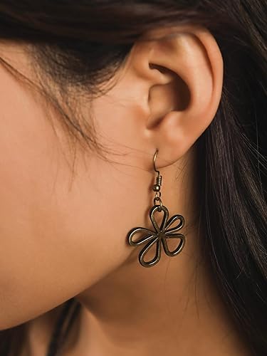 Miniatura 3 de MINACHI Layered Boho Wood Bead Choker Necklace, Hollow Flower Charm, Personality Jewelry for Men and Women