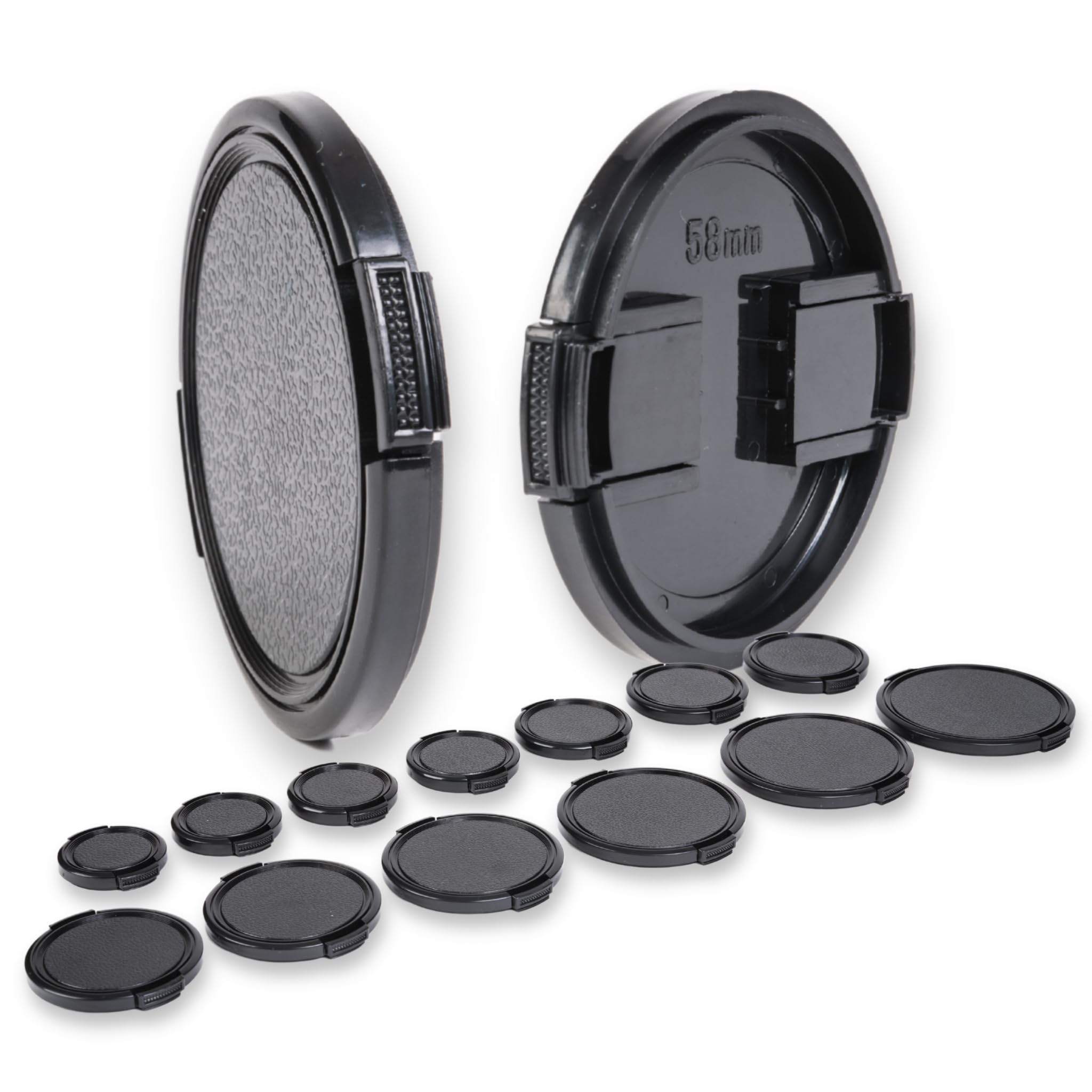 LENS-AID dekielek obiektywu retro 67 mm Lens Cap uniwersalny | Ochrona obiektywu przed kurzem, rysami i zachlapaniem w plenerze lub podr贸偶y, boczny zacisk