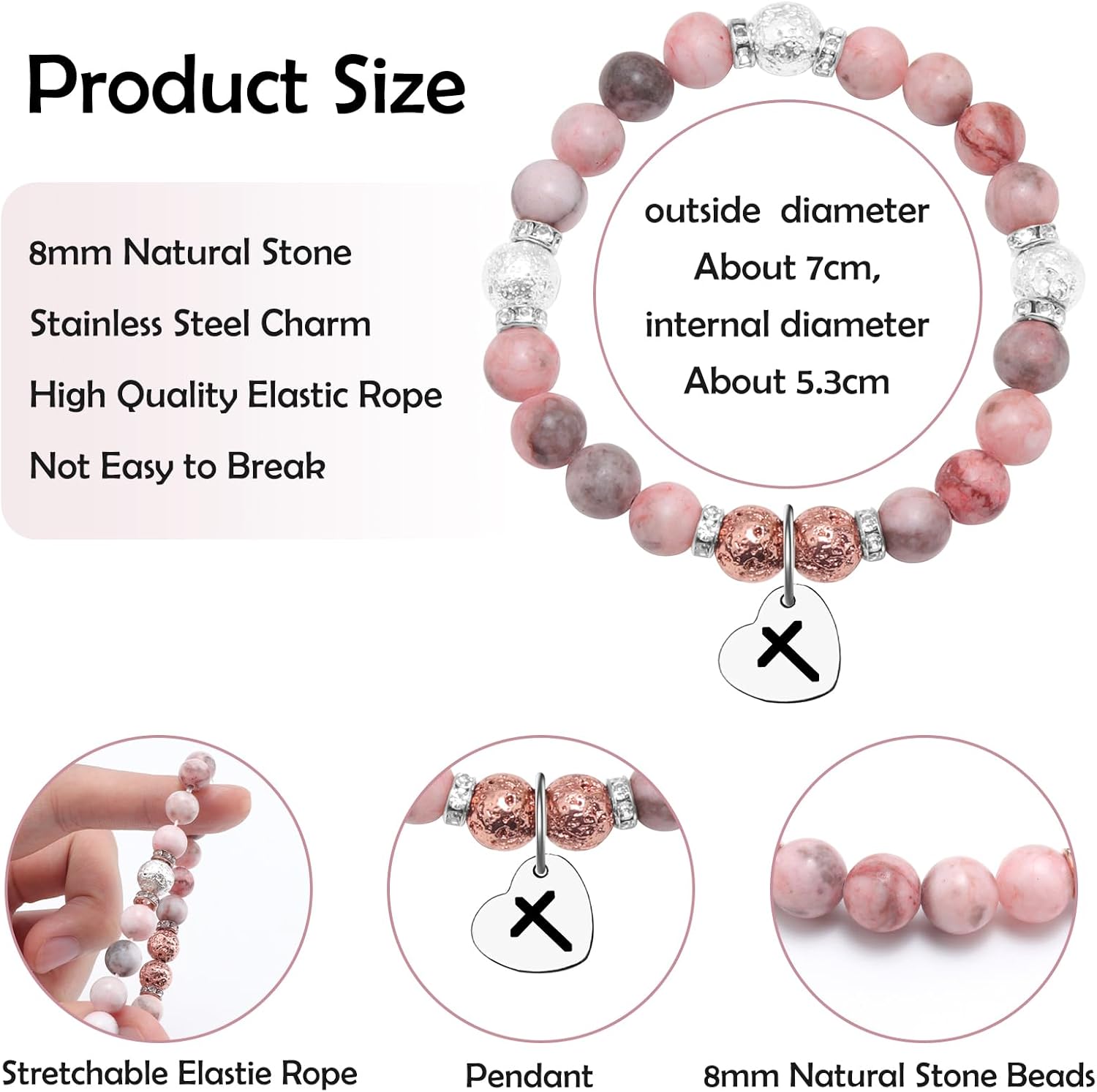 Religious Bible Verse Bracelet Christian Gifts for Women Friend First Communion Confirmation Graduation Gifts Inspirational Birthday Faith Beaded Bracelet for Friend Sister Grandma Mom Her - Image 2