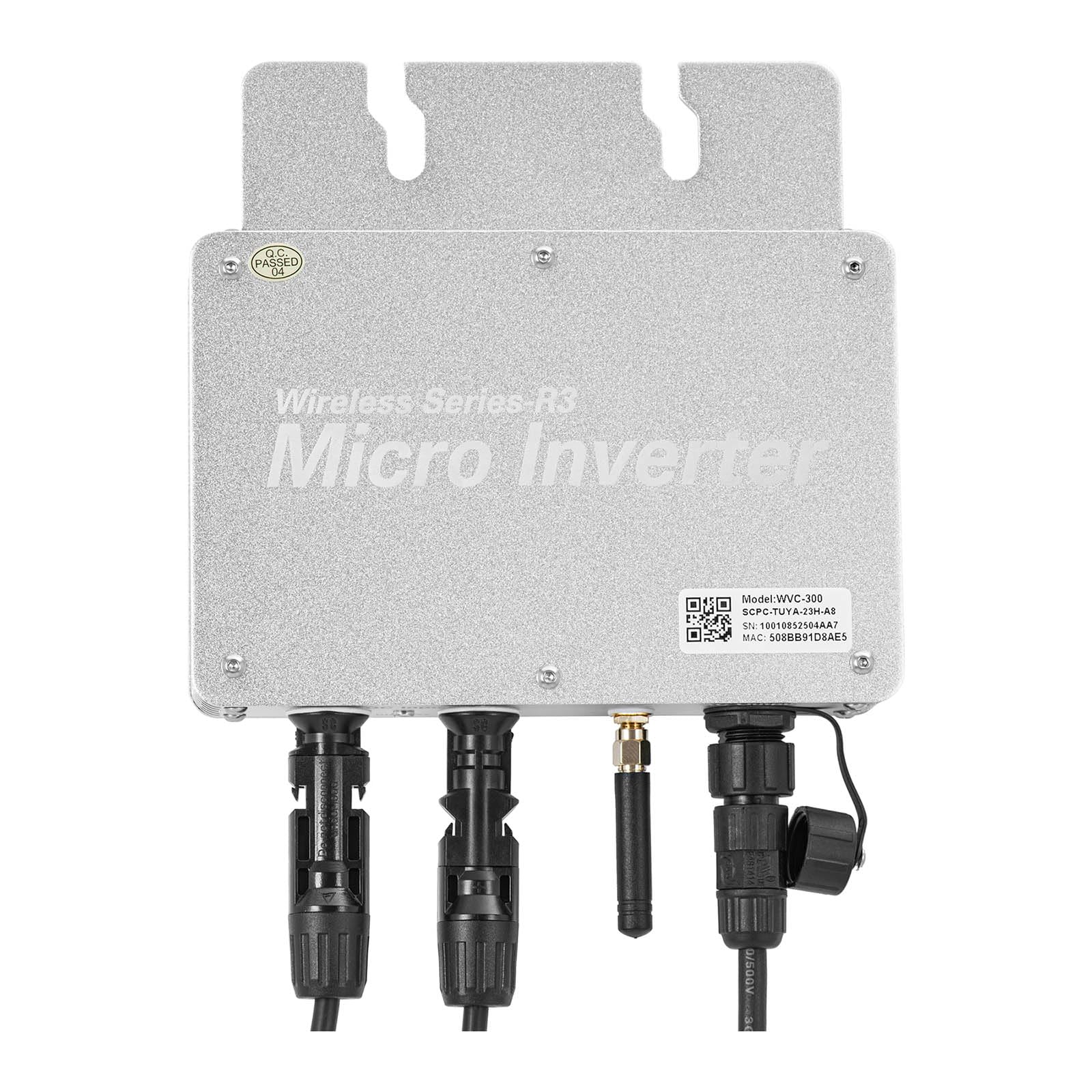 MSW S-POWER-P&P3 - Centrale elettrica da balcone, 300 W, pannello pronto per la spina, set completo da 300 W, impianto solare per balcone e balcone Microinverter Cavo da 5 m