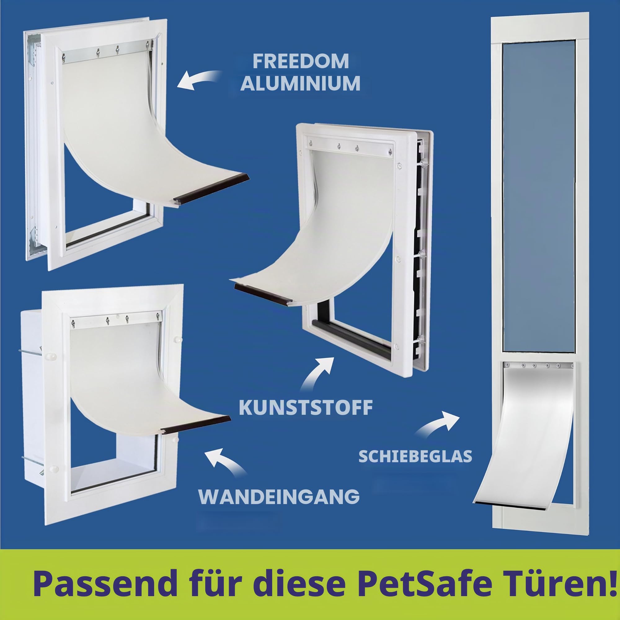 Best Pet Flap Große Ersatzklappe für die Hundetür, Nicht aus PVC, passend für PetSafe PAC11-11039 – Maße: 25,4 x 41,9 cm, langlebiger, energieeffizienter, weniger Schrumpfung, BPA-frei