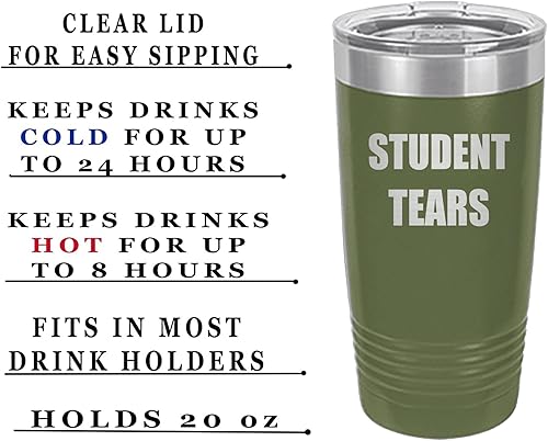 Miniatura 23 de Rogue River Tactical Funny Teacher Student Tears - Taza de viaje de 20 onzas, taza con tapa aislada al vacío, regalo para profesor escolar (azul)
