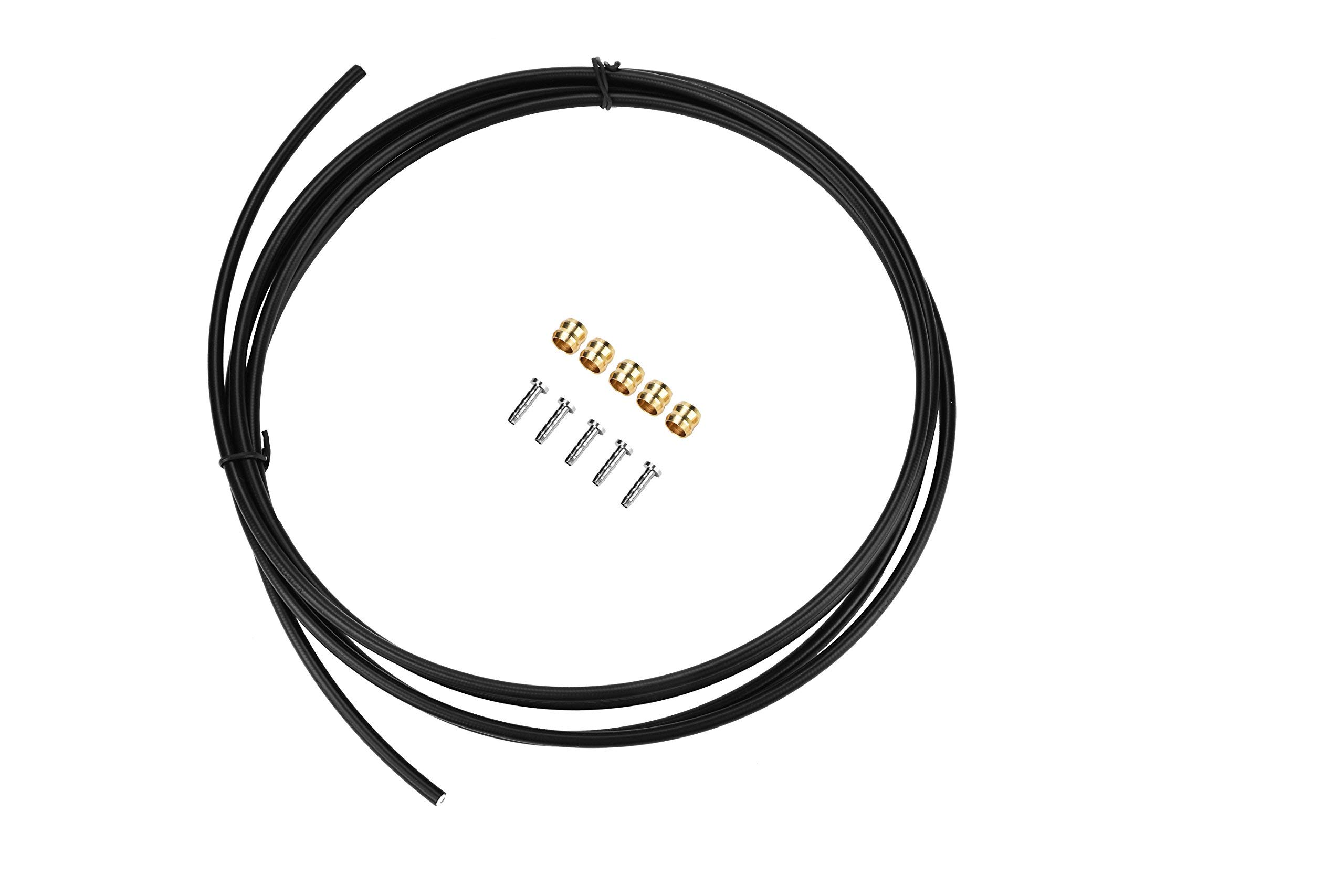 Vgeby1 Black Hydraulic Brake Hose, 3M Mountain Bike Brake Hose Kit For M315/335/395/396/445/446/447/590/596/615 With Nylon Coated Tube And Fittings