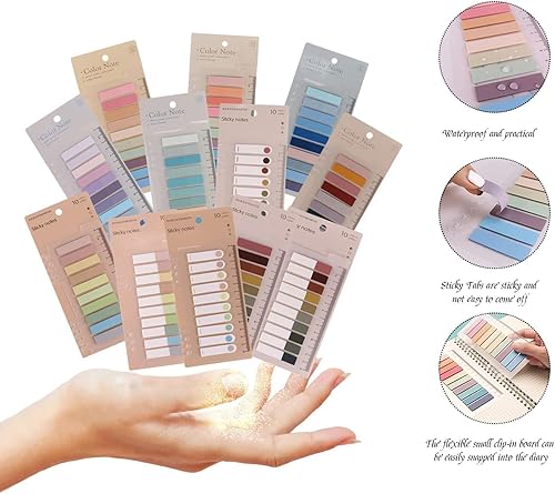 Miniatura 8 de 160020002400 Uds. Juego de pestañas adhesivas 81012 unidades de índices, pestañas de libro, anotaciones de libros, banderas, marcadores de páginas