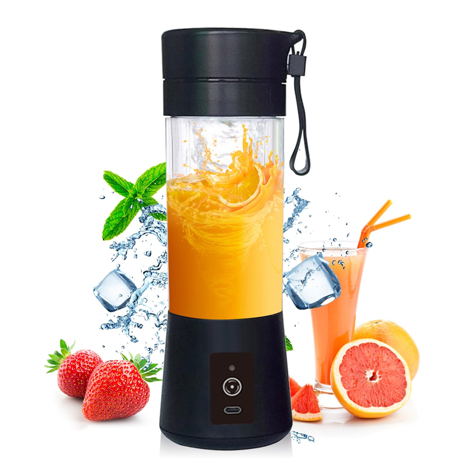Ejoyous Portable Blender for Shakes and Smoothies, Personal Blender Single Serve Travel Fruit Juicer Mixer Cup Small Electric Individual Mini Blender with Rechargeable Battery for Juice