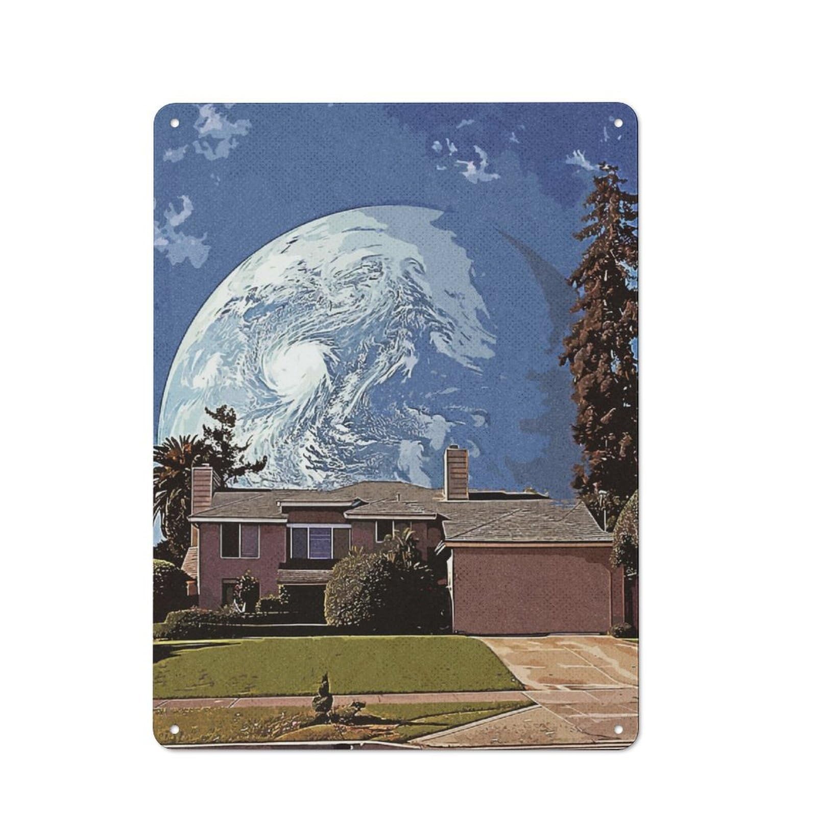Junmoney My Home Tin Wall Plaque 40X30cm With For Guest Room Or Hallway, For Metal Sign Collectors, For Garage And Workshop Walls