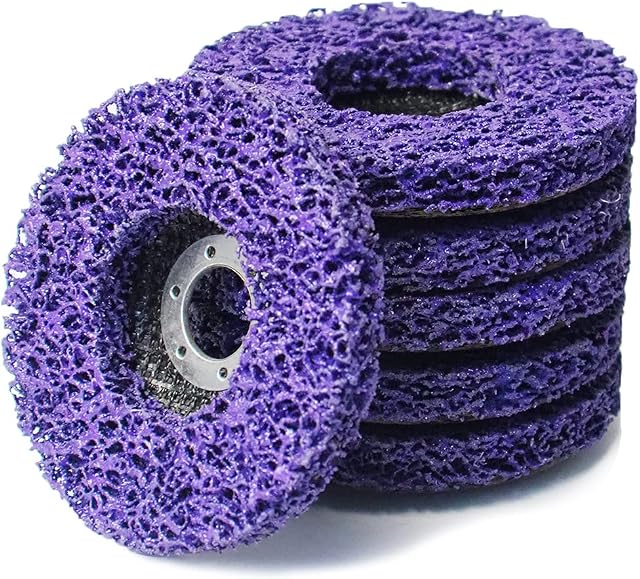 5 PCS 100mm Purple Stripping Wheel Strip Discs for Angle Grinders Clean & Remove Paint, Coating, Rust and Oxidation for Wood Metal Fiberglass Work