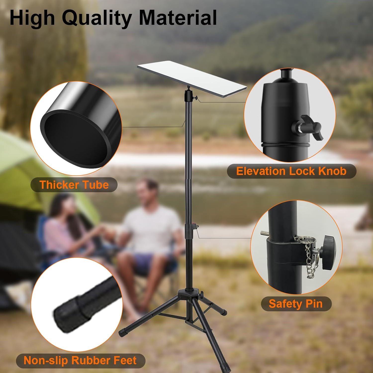 Starlink Gen 3 Tripod Stand, 3.2ft-5.2ft Adjustable Starlink Mounting Kit with Ball Head for Camping and RV Travel, Includes Starlink Pole Mount Pipe Adapter for Starlink V3 Gen3 Kickstand Dish