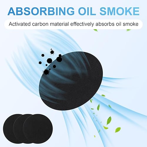 Miniatura 5 de Capoda Juego de 6 filtros de repuesto de carbono para campanas extractoras portátiles, filtros circulares de carbón activado para eliminación de