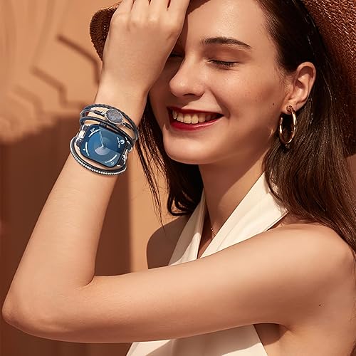 Miniatura 5 de LETOID Diseñada para Apple Watch Band de 1.496 pulgadas, 1.575 pulgadas, 1.614 pulgadas, 1.654 pulgadas, 1.732 pulgadas, 1.772 pulgadas, elegante