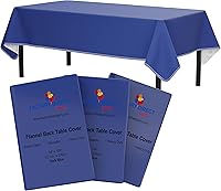 Vista 44 de Manteles de vinilo con reverso de franela, color sólido, calidad premium, impermeables., Plástico, Blanco