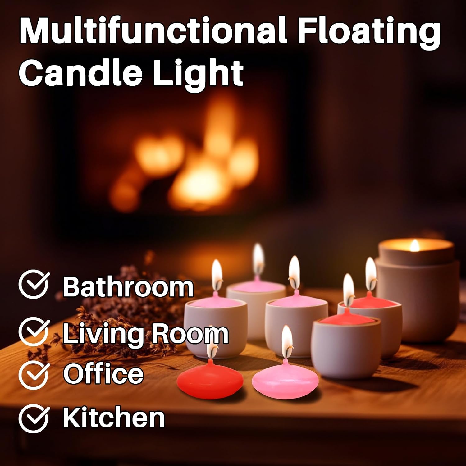  Floating Candles 30PCS - Mix Color Small Floating Candles for Decor thumbnail