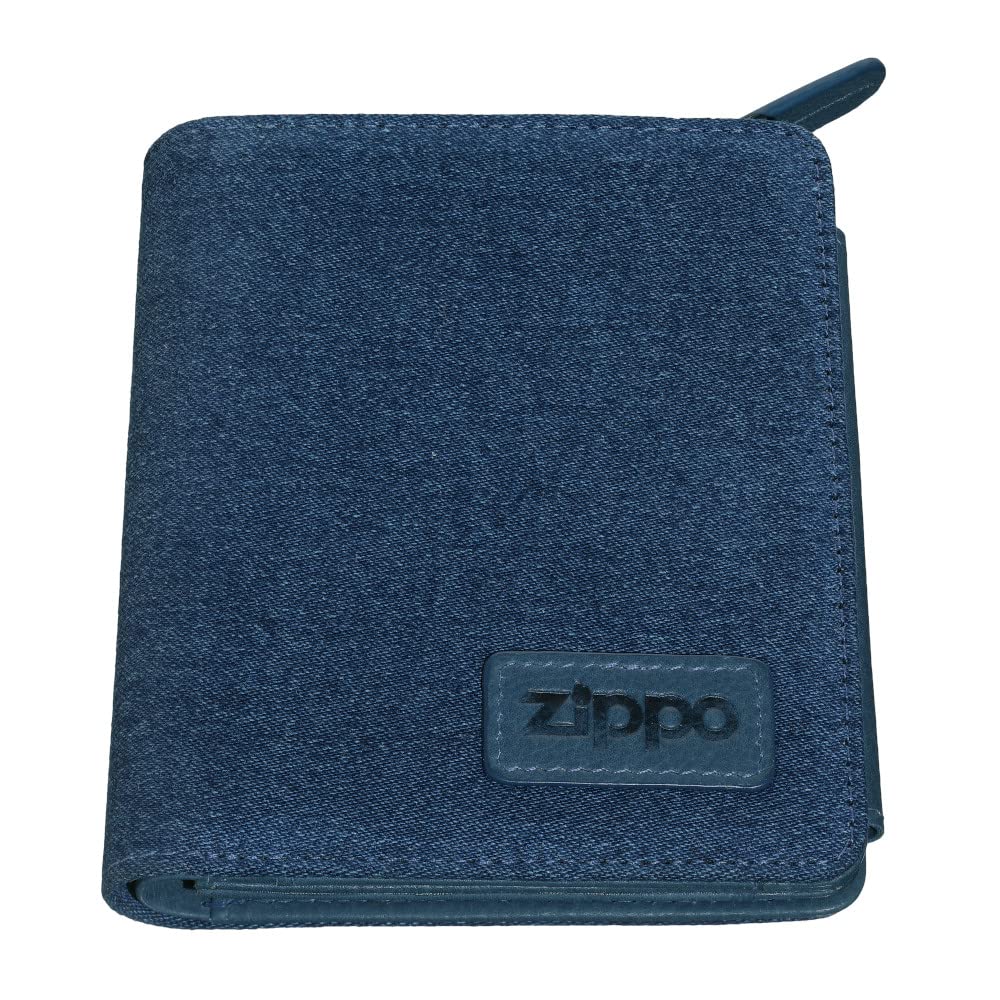Zippo - Purse/Wallet for Women and Men, Denim, Blue, with RFID Protection, Coin Compartment, Ideal for Cards and Notes