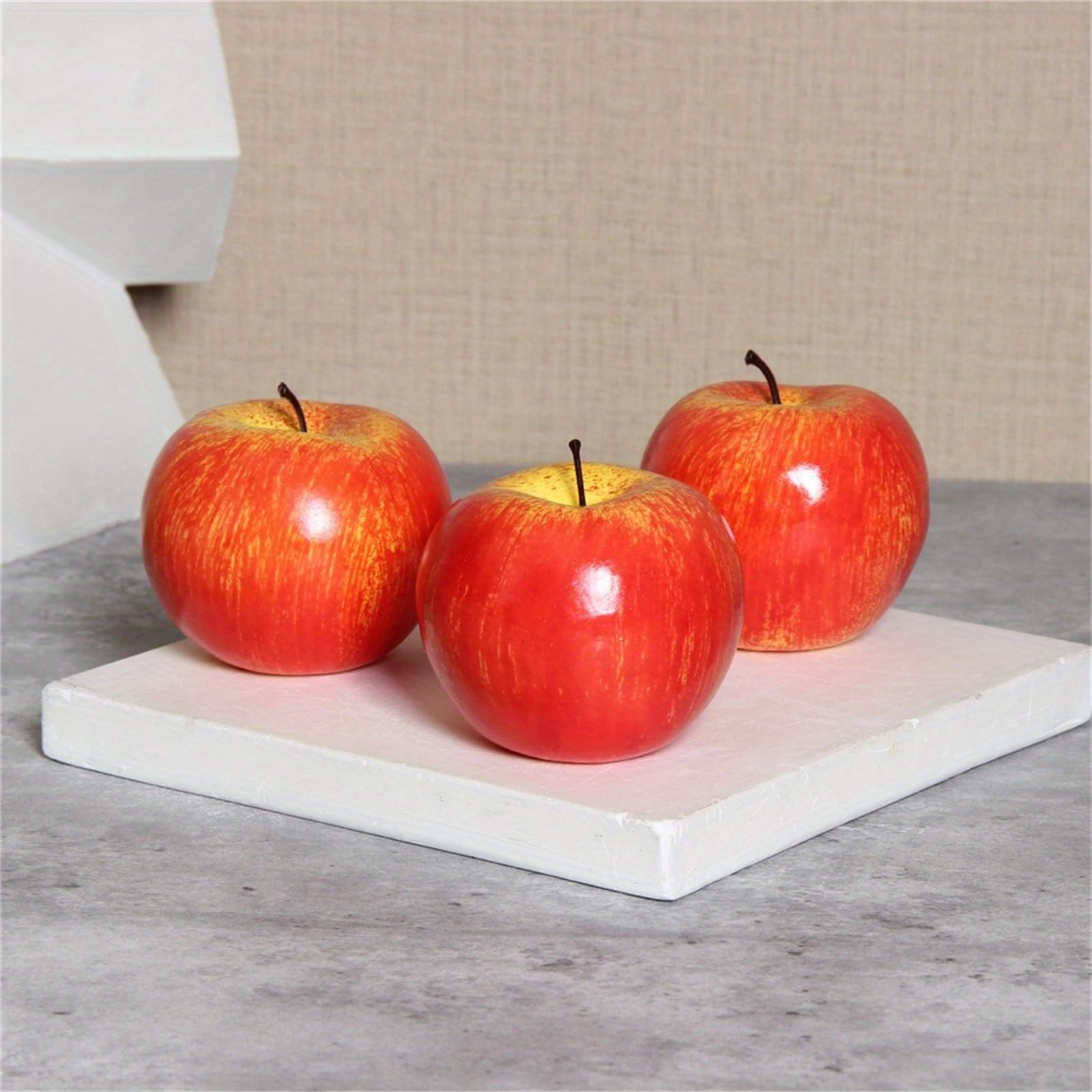 Lot De 6 Pommes Artificielles Réalistes – Décoration Cuisine, Fête, Photographie – Multicolores (Rouge, Vert, Jaune…)