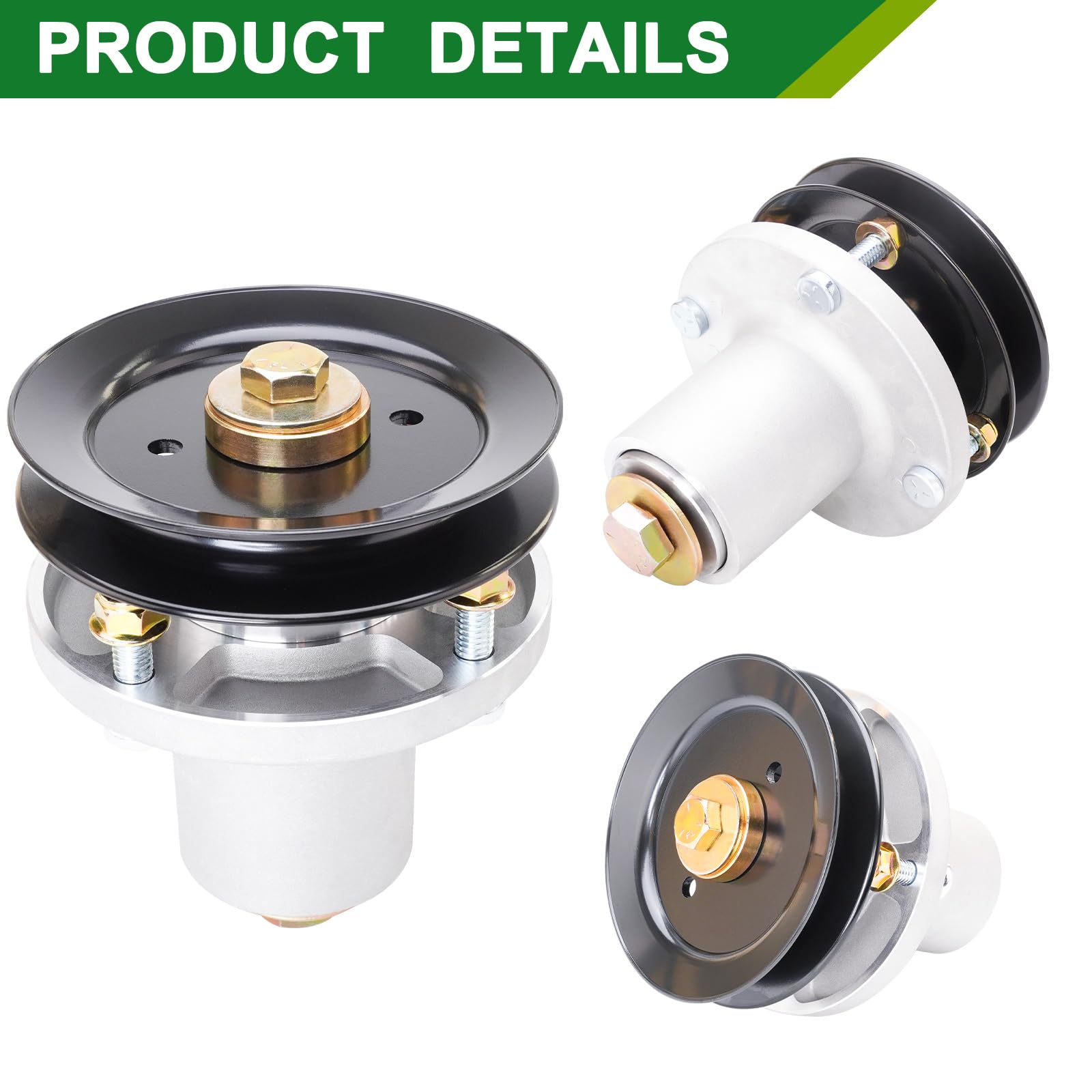 601804 607418 Husillo 604665 - Conjunto de polea compatible con husillo Hustler Raptor SD 48, husillos Hustler Raptor SD 48, husillos Hustler 48 (1 paquete)