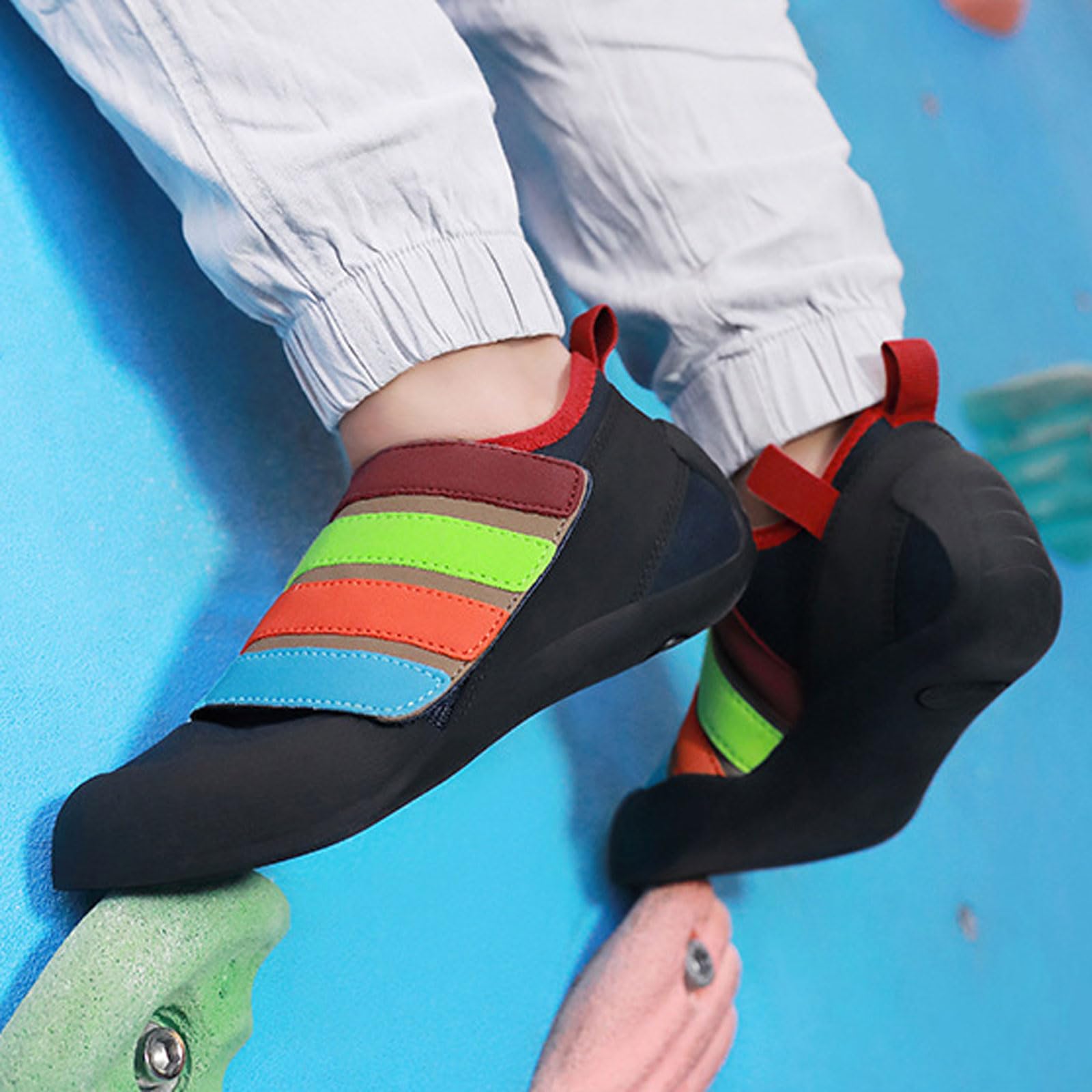 Pies De Gato,Zapatillas De Escalada Unisex,Zapatos De Escalada,Transpirables Boulder Zapatos Deportivos,Zapatos De Escalada para Principiantes,FáCil Poner Quitar,para Adolescentes
