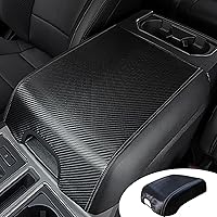 Vista 1 de Pincuttee Funda de Consola Central para Ford F150 22-23, Funda de Reposabrazos de Cuero de Fibra de Carbono, Cubierta Protectora de Caja de Consola