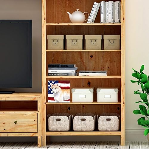 Miniatura 3 de Caroline's Treasures Siberian Husky - Panel de arte patriótico para decoración de pared, multicolor