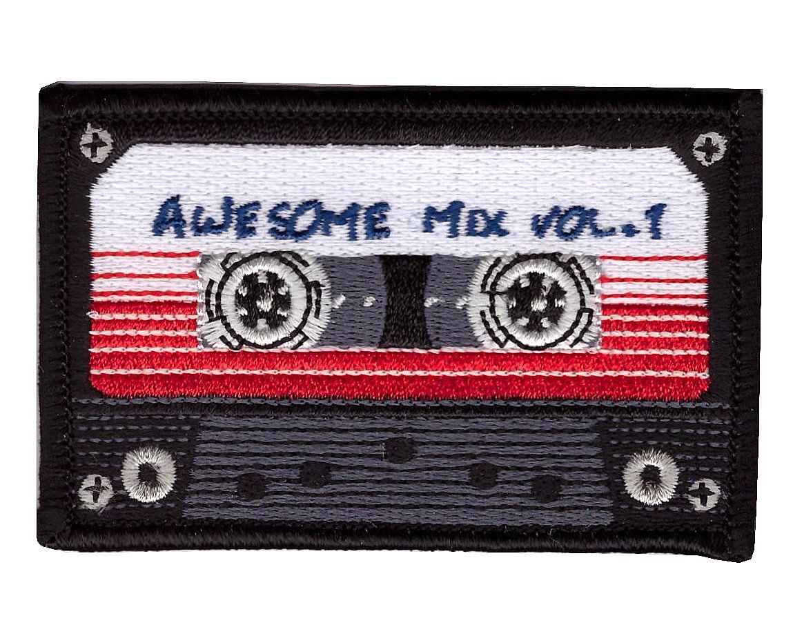 Iron on Awesome Mix Tape Cassette Retro 80's Morale Tactical Patch by Titan One
