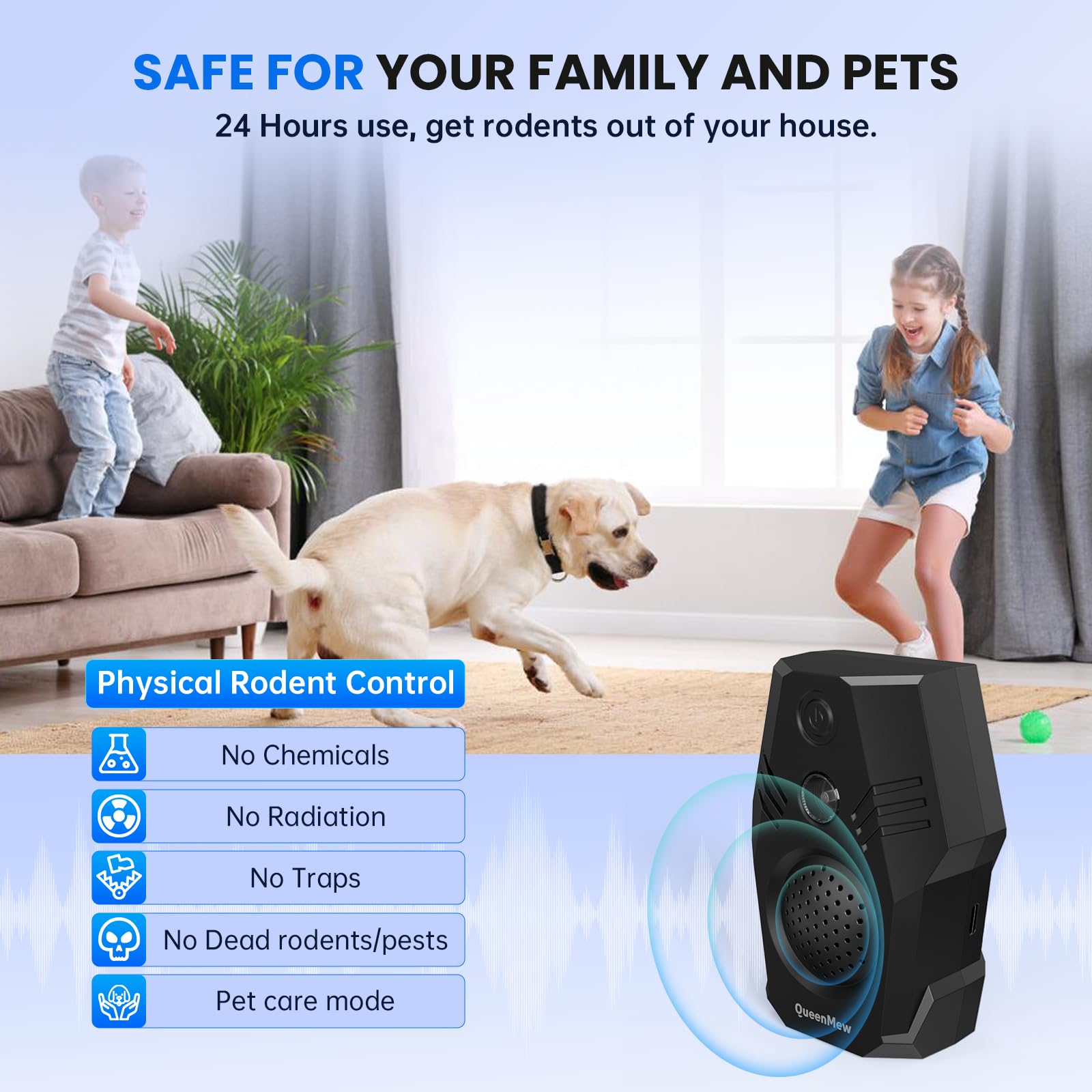 Ultrason Souris et Rats, Repulsif Souris Anti Moustique Ultrason Repulsif Ultrason Appareil Ultrason Souris Anti Nuisible Rongeurs Plug in Répulsif Intérieur Dispositif Anti Araignée