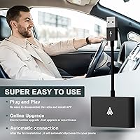 Vista 5 de Dongle automático inalámbrico Android, enchufable a través de USB, teléfono Android compatible y Car Factory con cable AA a adaptador inalámbrico
