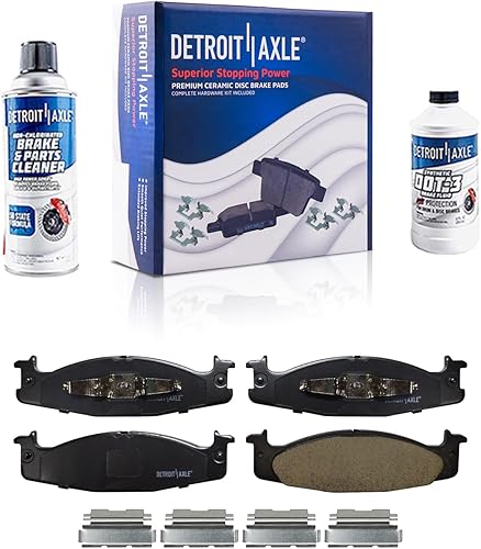 Detroit Axle - Pastillas de freno delanteras para Ford F-150 Bronco 2003 E-150, 1995 Pastillas de freno de cerámica 1994-1995 con repuesto de