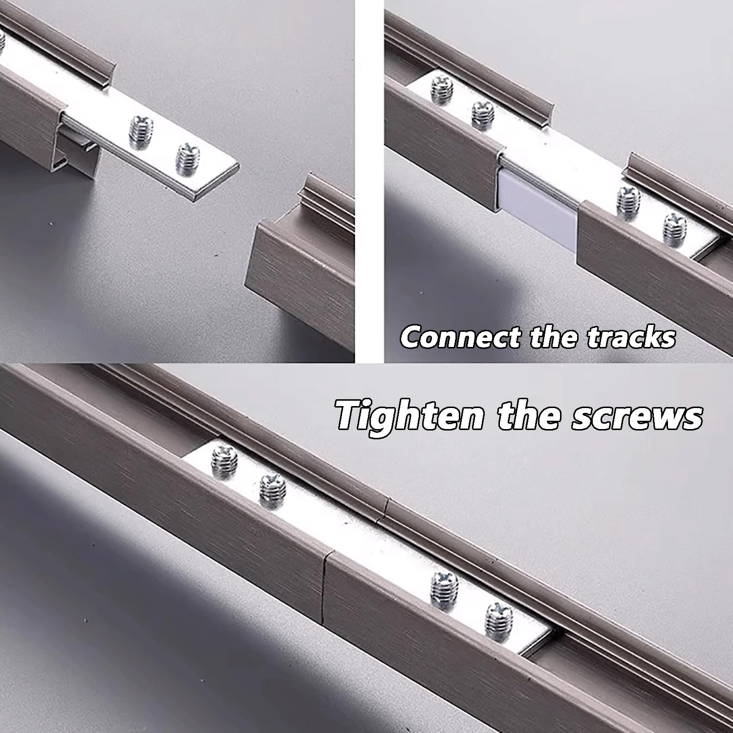 Leiser Aluminiumstab zur Wandmontage, für Schlafzimmer/Wohnzimmer/Fenster/Raumteiler (2,3 m) und Heimdekoration Solut