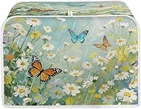 Vista 50 de Talayituse Alpaca Daisy Print 2 Slice Tostadora Cubiertas Protección contra el Polvo Cubiertas para Máquina de Pan Tostadora Horno Cubierta de Tela