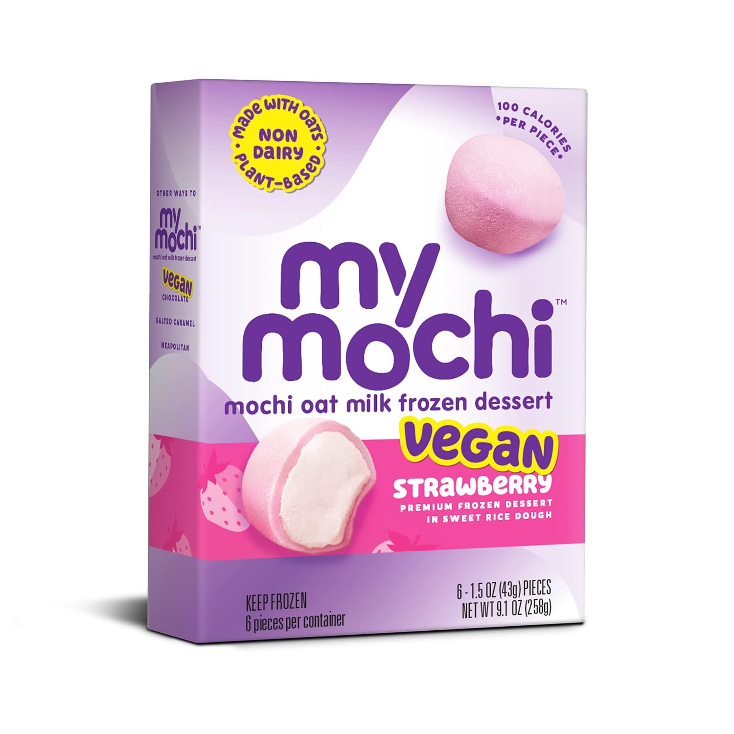 My/Mochi Mochi Oat Milk Frozen Dessert Strawberry 6ct