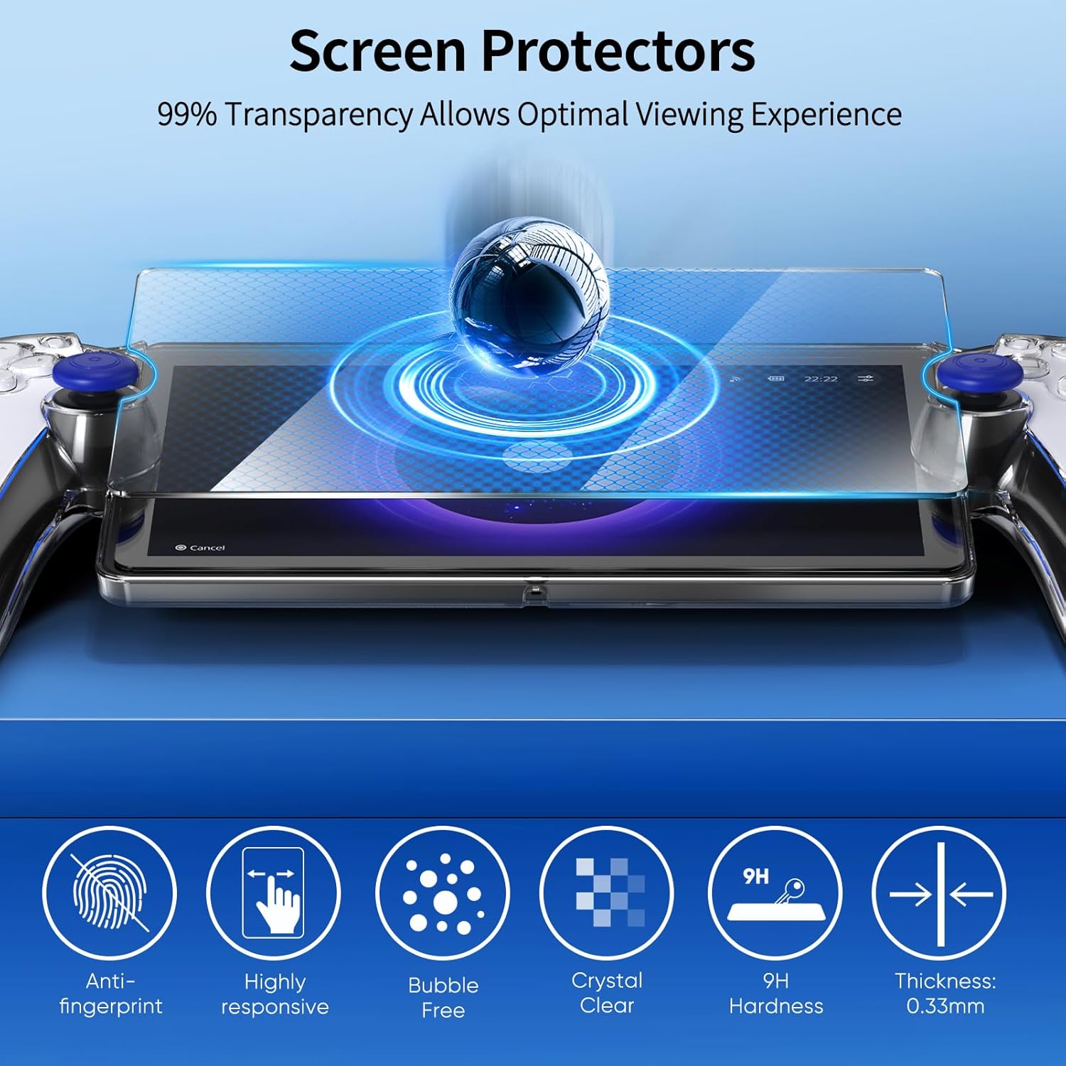 FYOUNG 3 in 1 Accessories Bundle for Playstation Portal, Carrying Case & Hard PC Clear Cover Skins Set with Screen Protector, Protective Shell Portable Travel Handbag for PS5 Portal Remote Player - Image 6