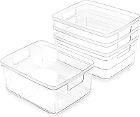 Vista 10 de BINO Contenedores de almacenamiento de plástico, grandes, paquete de 2 de The Lucid Collection, contenedores multiusos, asas integradas, libres