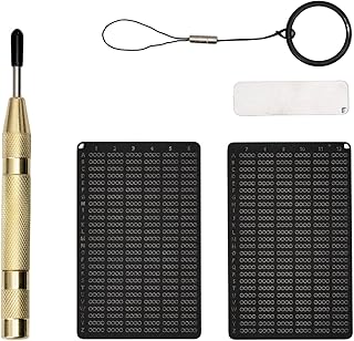imKey L1 Crypto Seed Phrase Storage Metal Plate BIP39 12/18/24 Word Backup Fireproof Waterproof Stainless Steel Stamp Kit Mnemonic Phrase Punch