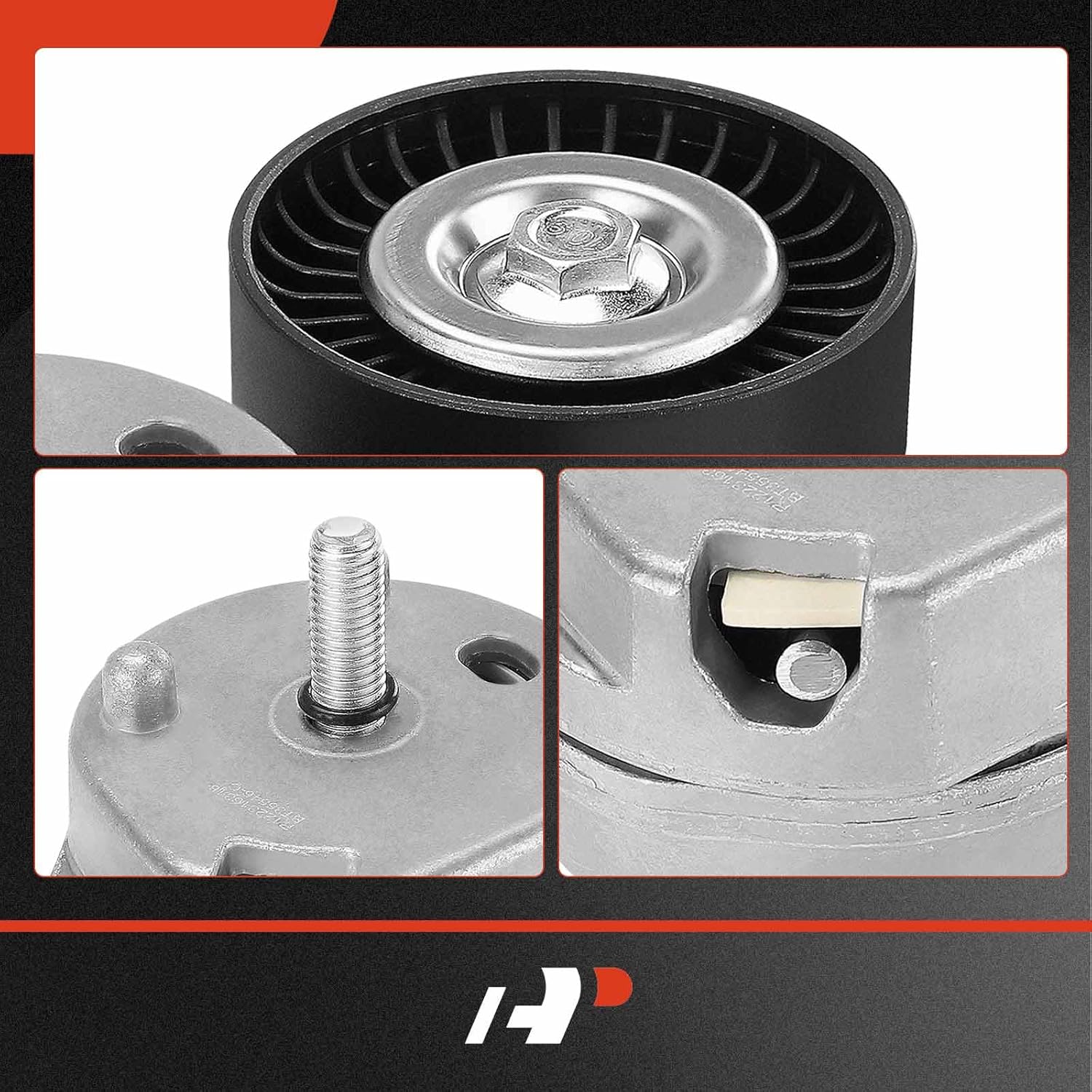 A-Premium Belt Tensioner Assembly with Pulley Compatible with Land Rover Range Rover 2010-2012, Range Rover Sport 2010-2016, Discovery 2017-2018, Replace# LR035546, LR071035