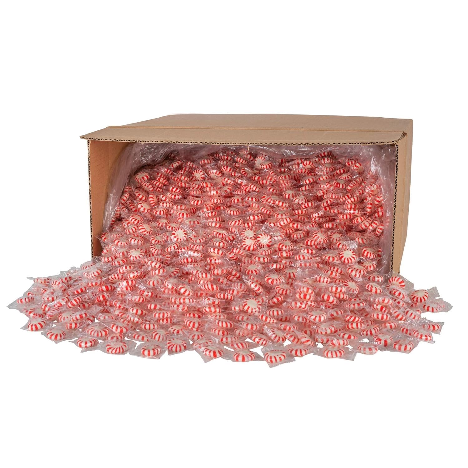 Premium Hard Candy Disc, Individually Wrapped, Holiday Fiery Candy. (5 Pounds, Peppermint)