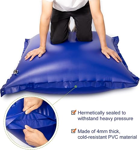 Miniatura 6 de Almohadas de piscina de 4 x 8 pies para piscinas sobre el suelo, 0.016 in ultra gruesas y resistentes al frío sobre el suelo, almohada de piscina de