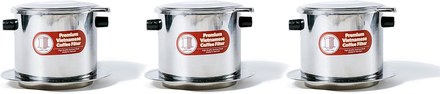 15 Ounce Vietnamese Phin Coffee Filters, Make Restaurant Quality Coffee at Home- 3 Pack
