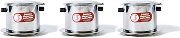 15 Ounce Vietnamese Phin Coffee Filters, Make Restaurant Quality Coffee at Home- 3 Pack