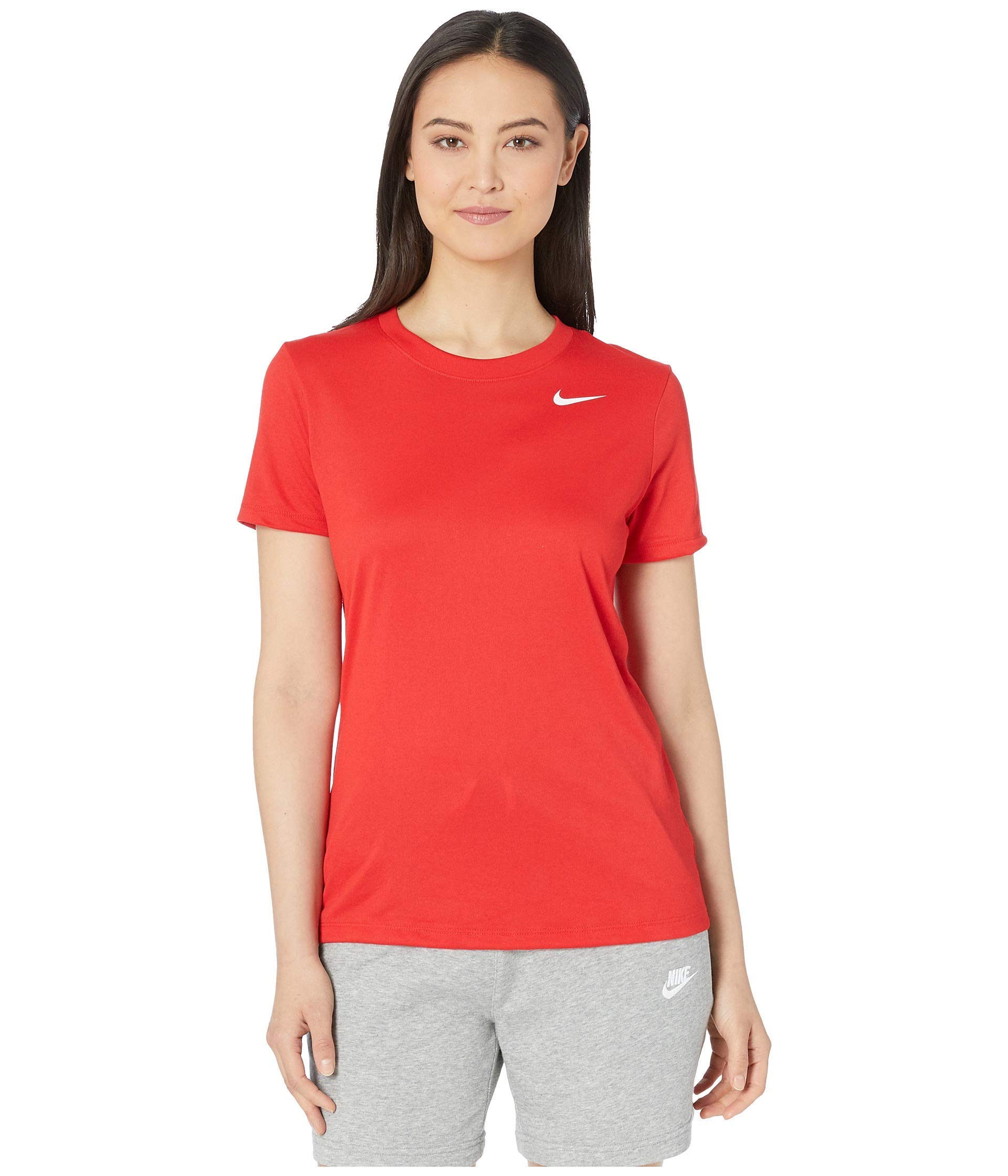 Nike Womens DRI-FIT Legend TEE Crew Red | White SM